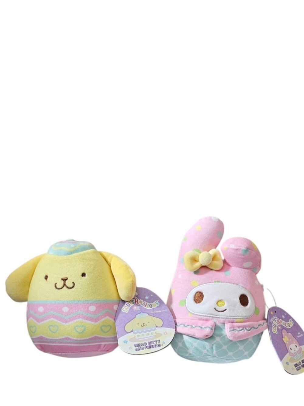 Squishmallows 6in Set Of 2 Pompomurin And My Melody Easter Plush NWT Sanrio